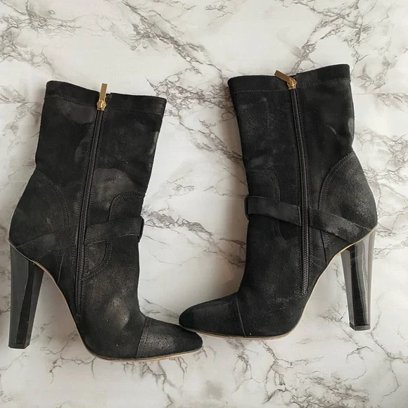 Jimmy Choo Black Suede Ankle Boots – Size 38.5 | Elegant & Chic - Picture 2 of 5
